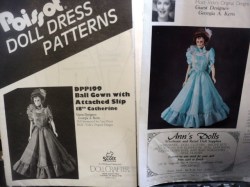 199 DPP POISSOT BALL GOWN, ATTACHED SLIP, 18'' DOLL PATTERN